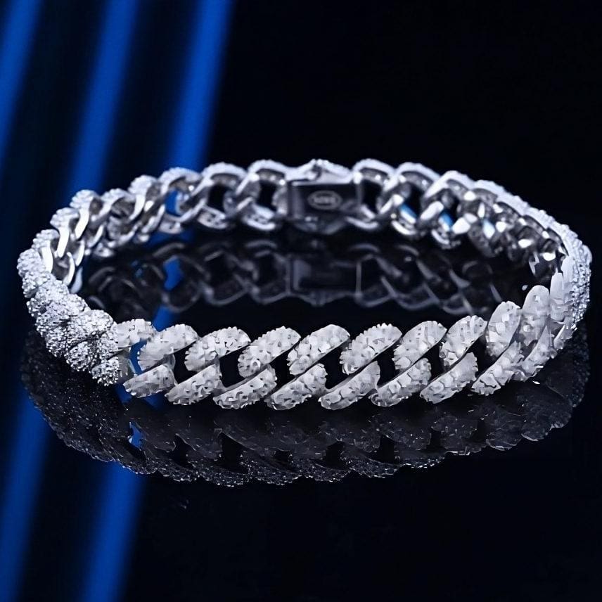 95.5% Party Wear Real Diamond Silver Bracelet at Rs 37000 in Surat | ID:  21607553655